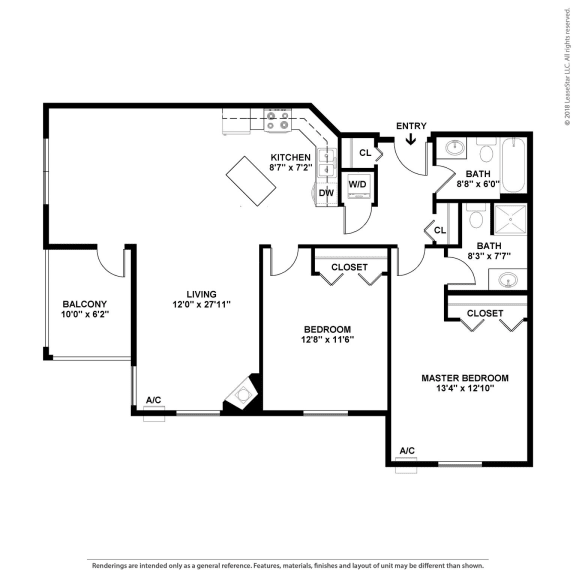 this is a diagram of our floor plan with bedrooms and baths  at Timber Ridge, Minnesota, 55025