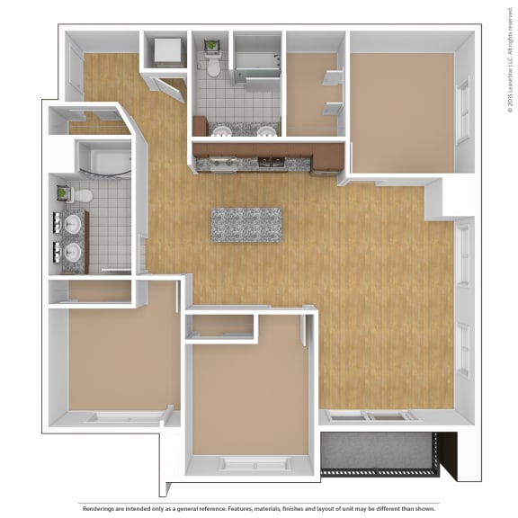 a floor plan of a small apartment with a bedroom and a living room at Bluestone Flats, Minnesota, 55803