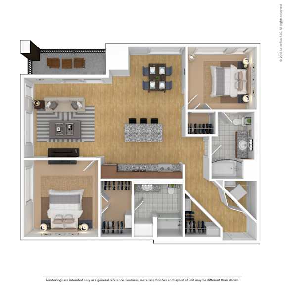 Floor Plan  a 1 bedroom floor plan with a bathroom and a living room at Bluestone Flats, Duluth, MN