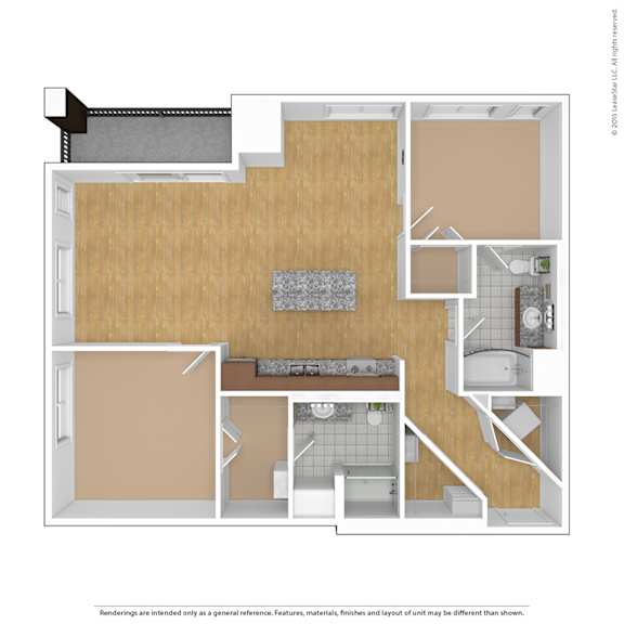 a floor plan of a small apartment with a bathroom and a kitchen at Bluestone Flats, Duluth, 55803