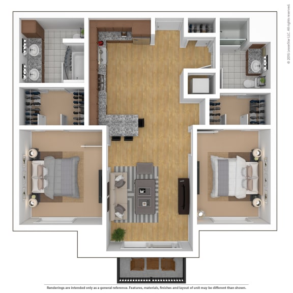Floor Plan  a floor plan of a home with a bedroom and a living room at Bluestone Flats, Minnesota