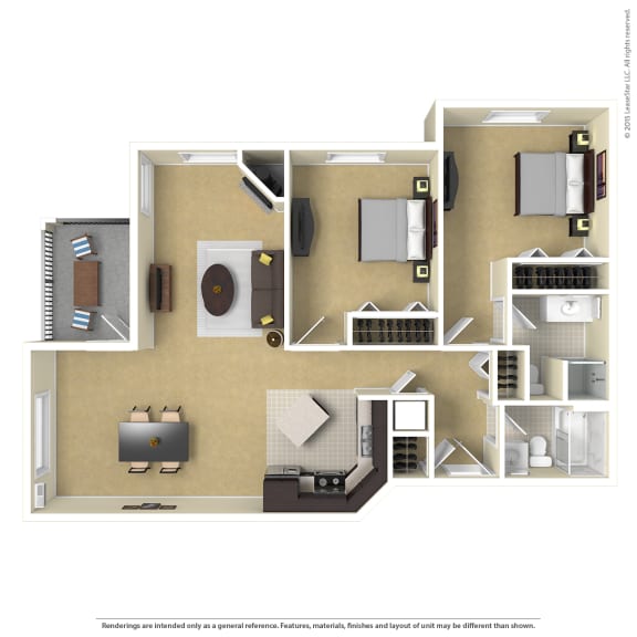 2 Bed 2 Bath Floor Plan at Summit Ridge, Duluth, MN
