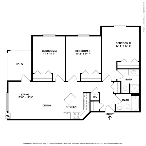 3 Bedroom Floor Plan at Summit Ridge, Duluth, Minnesota