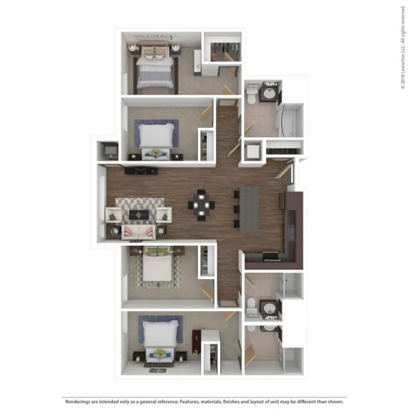 Floor Plan  a 3 bedroom floor plan  503 square feet at Bluestone Lofts, Duluth