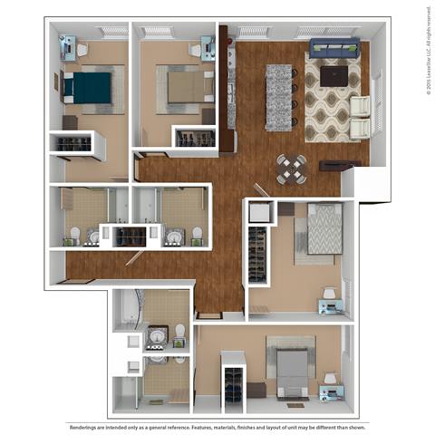 Floor Plan  a drawing of a floor plan of a house at Bluestone Lofts, Duluth, MN