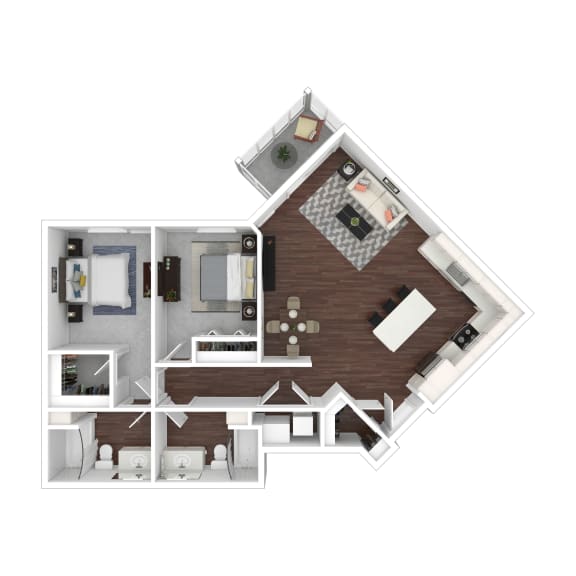 a floor plan of a house with a bedroom and a bathroom  at Timber Ridge, Forest Lake, MN