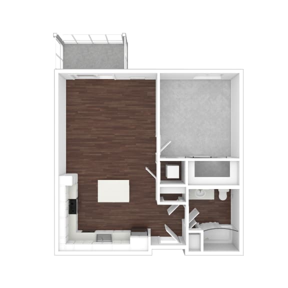 a floor plan of a small bathroom with a wooden wall  at Timber Ridge, Forest Lake