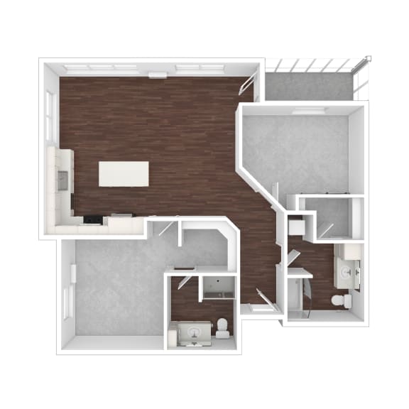 a1 floor plan studio apartments for rent  at Timber Ridge, Forest Lake, MN, 55025