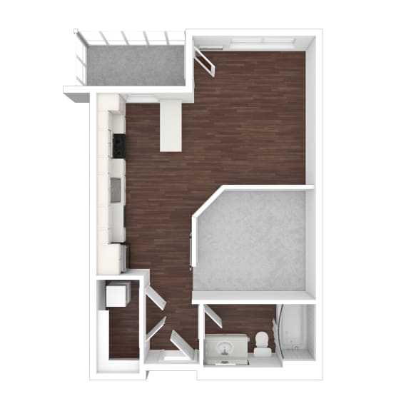 the 1122 sqft floor plan  studio floor plans  at Timber Ridge, Forest Lake