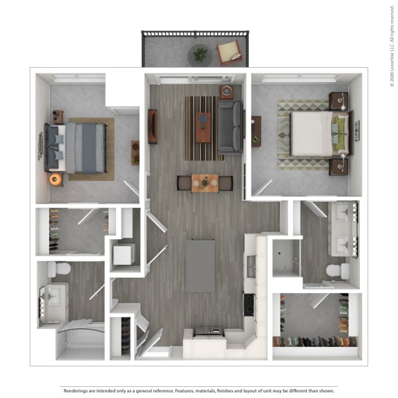 a 2103 square foot floor plan with a bedroom and a living room at Vue at Bluestone, Duluth, Minnesota