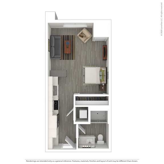 Floor Plan  bedroom floor plan for a 1 bedroom apartment  apartments atlantic city at Vue at Bluestone, Duluth, MN, 55803