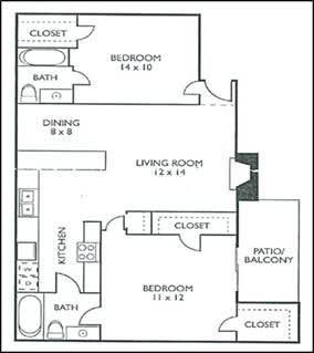 A black and white image of a floor plan for a house.