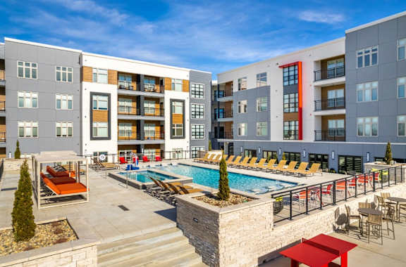Pool With Sundecks at Converge KC Uptown, Kansas City, MO 64111