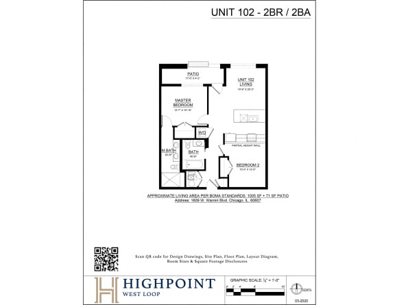 a floor plan of a unit for roommates
