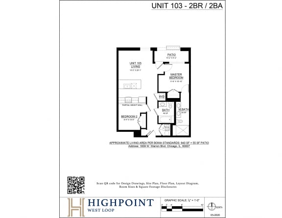 a floor plan of a unit for roommates