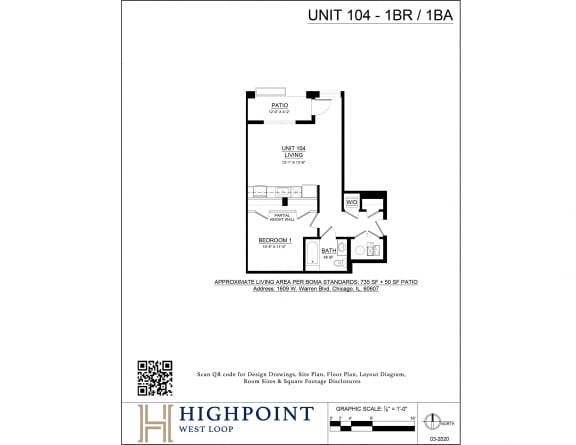 a floor plan of a unit with a loft