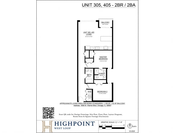 a floor plan of a unit with a loft