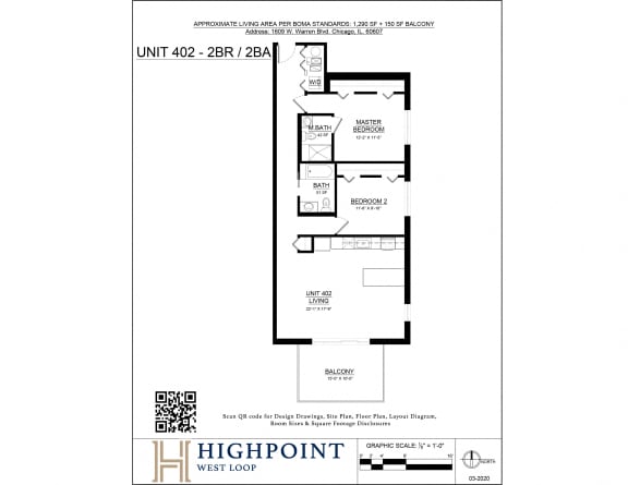 the floor plan of unit 2201201