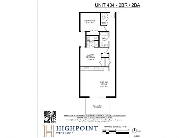 a floor plan of a unit with a loft