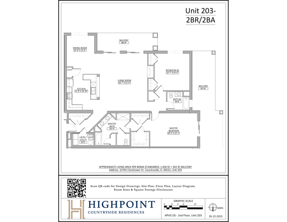 the floor plan of unit 2030b