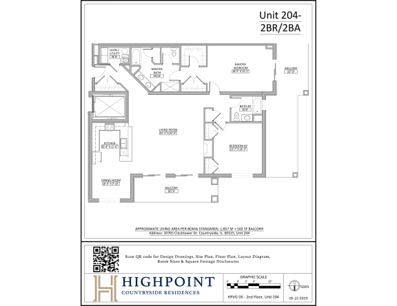 the floor plan of unit 2020a
