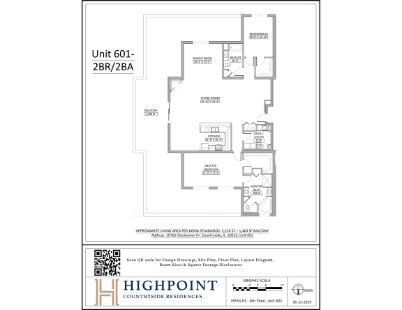 the floor plan of unit 602 bda