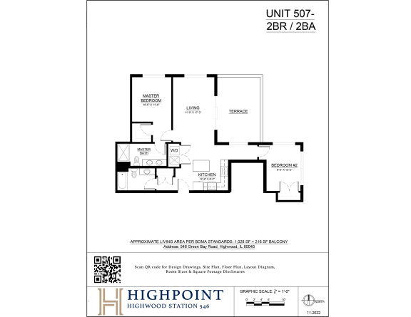 plan unit 301 2 bedroom floor plan