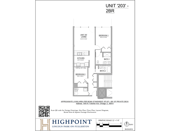 a floor plan of a unit with a loft