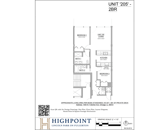 Floor Plan  a floor plan of a unit with a loft