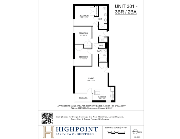 a floor plan of a unit with a loft