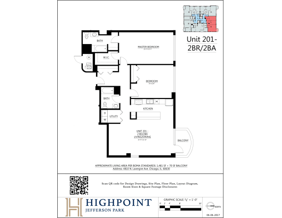 the floor plan of unit 211a