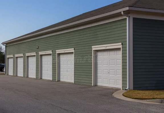 Image of Garages lined in a row.