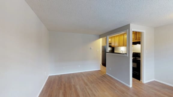 Dining Nook with a wall to separate kitchen from dining area at 1303 Columbine in Denver, CO