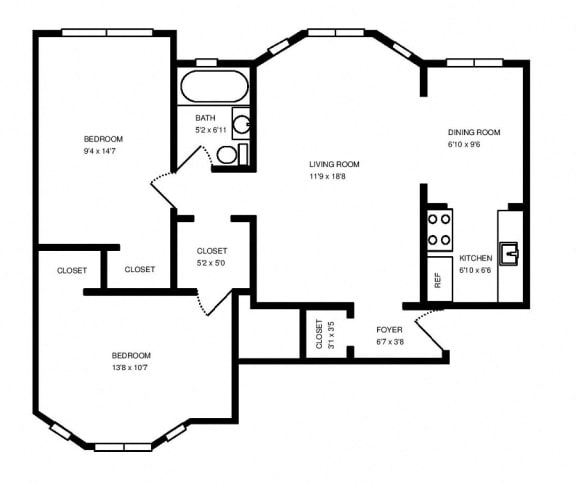 Two bedroom apartment home at 1033 W Loyola, Chicago, Illinois