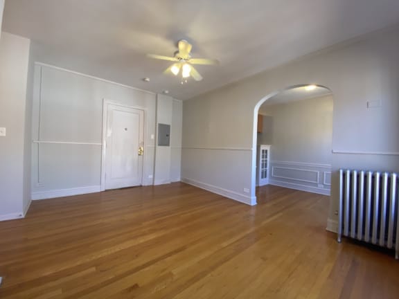 Rich wood flooring