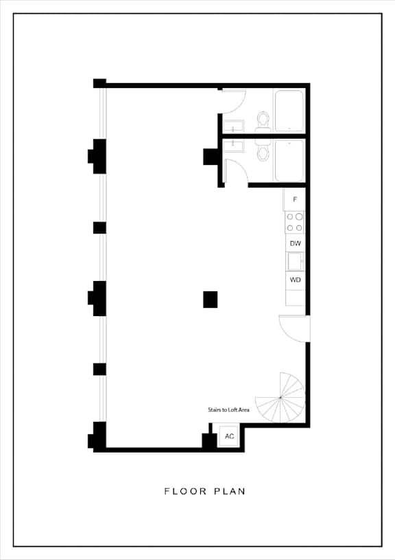 Marley Lofts Los Angles Penthouse Floor plan drawing