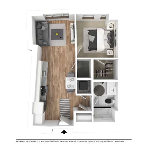 1 Bedroom Floor Plan - C7