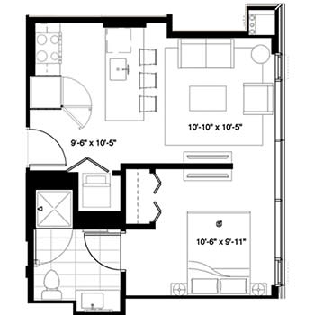 the floor plan of the ground floor apartment