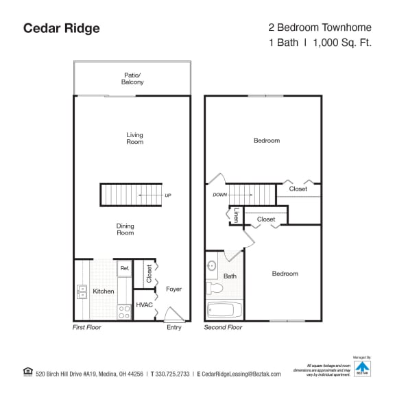 floor plans  the cedar ridge  2 bedroom floor plan  670 sq ft