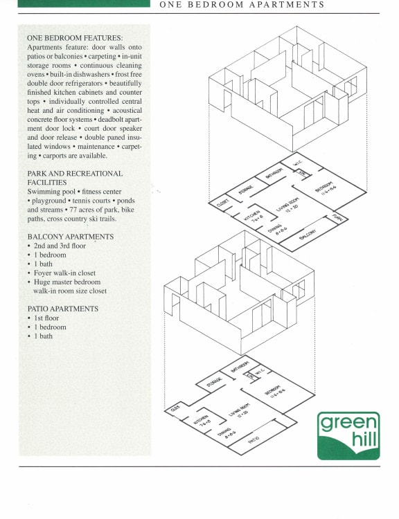 a diagram of the one bedroom apartments apartments