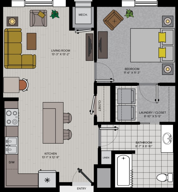 Floorplan image of apartment style A2