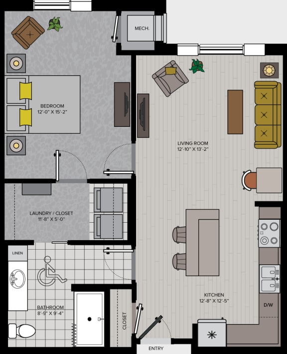 Floor Plan  Floorplan image for apartment style A3-H