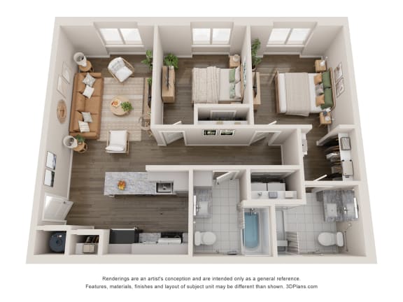 2 bed 2 bath A at Agave House Apartments, Casa Grande, Arizona