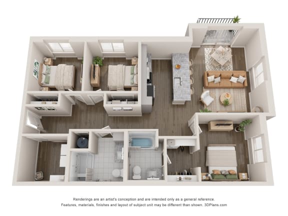 3 bed 2 bath B at Agave House Apartments, Casa Grande, AZ, 85122