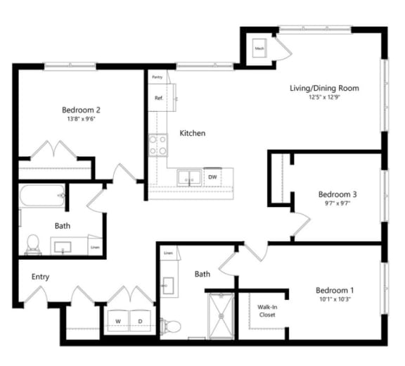 arbor_court_affordable_apartment_three_bedroom_st_louis_park_minnesota