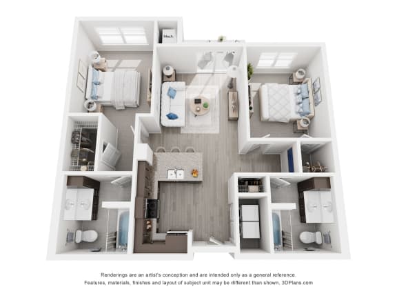 Floor Plan  a 3 bedroom floor plan with a bedroom and a living room