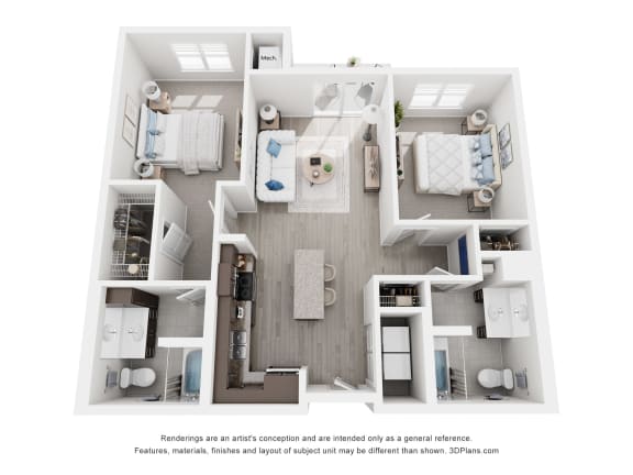 a 3 bedroom floor plan with a bathroom and a bedroom
