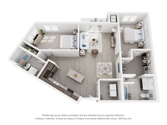 Floor Plan  a stylized floor plan with a bedroom and a living room