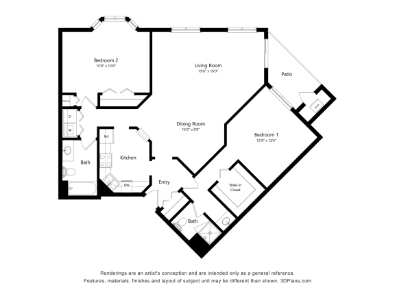 Floor Plan  2 Bedroom | 2F
