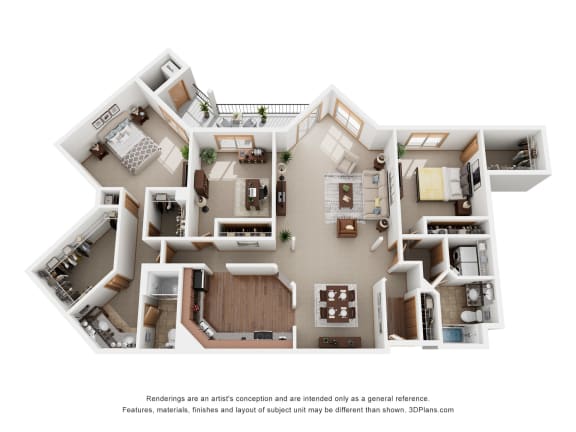 a floor plan of a 2100 sq ft apartment